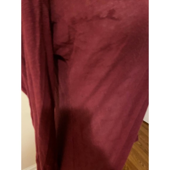 Women’s Size Large Lightweight Pullover Hoodie Long Sleeve Burgundy - Picture 8 of 8